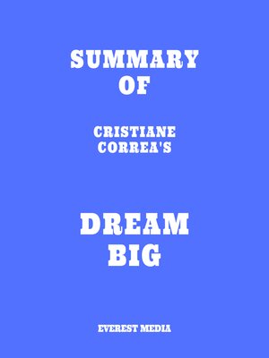 cover image of Summary of Cristiane Correa's Dream Big
